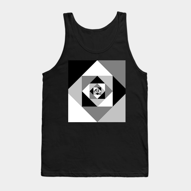 3D Animator 3D Printing black and white pattern Tank Top by OmarZArtShop